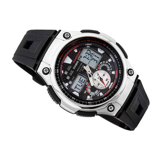Casio Youth Dual Time Resin Belt Watch AQ-190W-1AVDF
