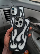 Hollow Flame Cut-Out iPhone Case – Shockproof Stylish Cover