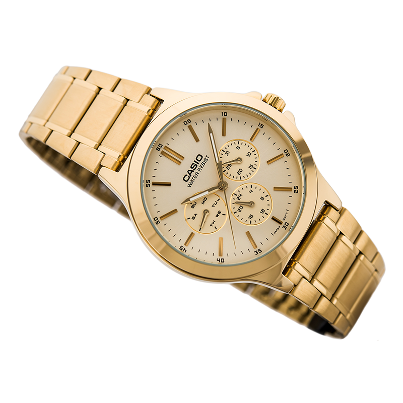 Casio Enticer Multifunction Golden Chain Watch MTP-V300G-9AUDF
