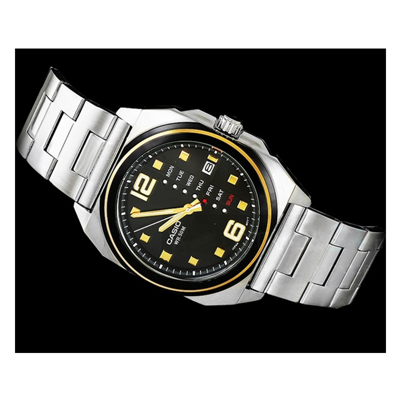 Casio Standard Day Date Chain Watch MTF-117BD-1AVDF