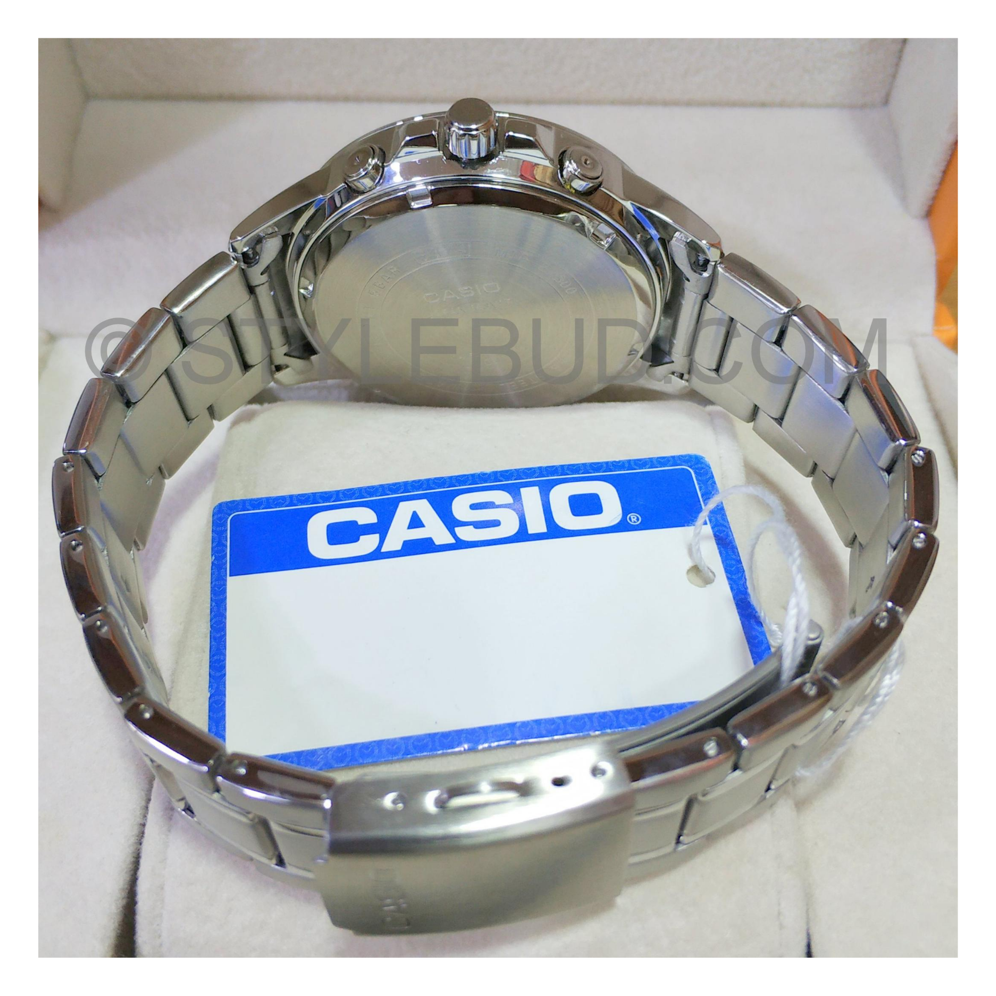 Casio Enticer Multifunction Stainless Steel Chain Watch MTP-EX300D-2AVDF