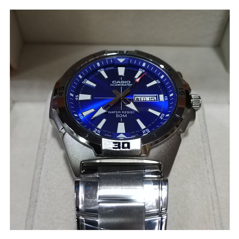 Casio Enticer Day Date Illuminator Chain Watch MTP-E203D-2AVDF