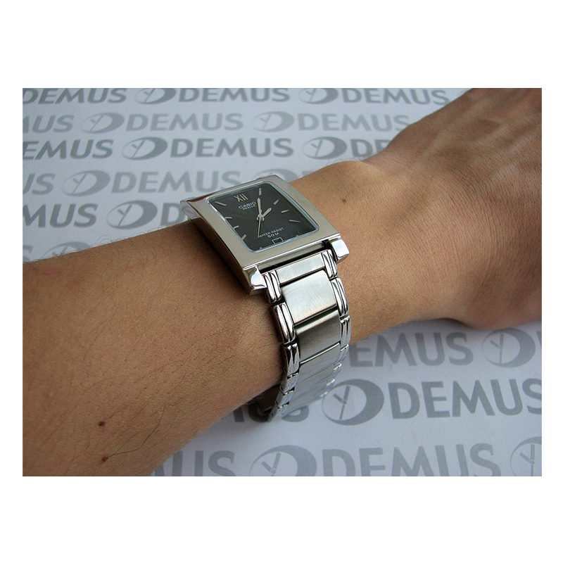 Casio Beside Date Stainless Steel Chain Watch BEM-100D-1AVDF