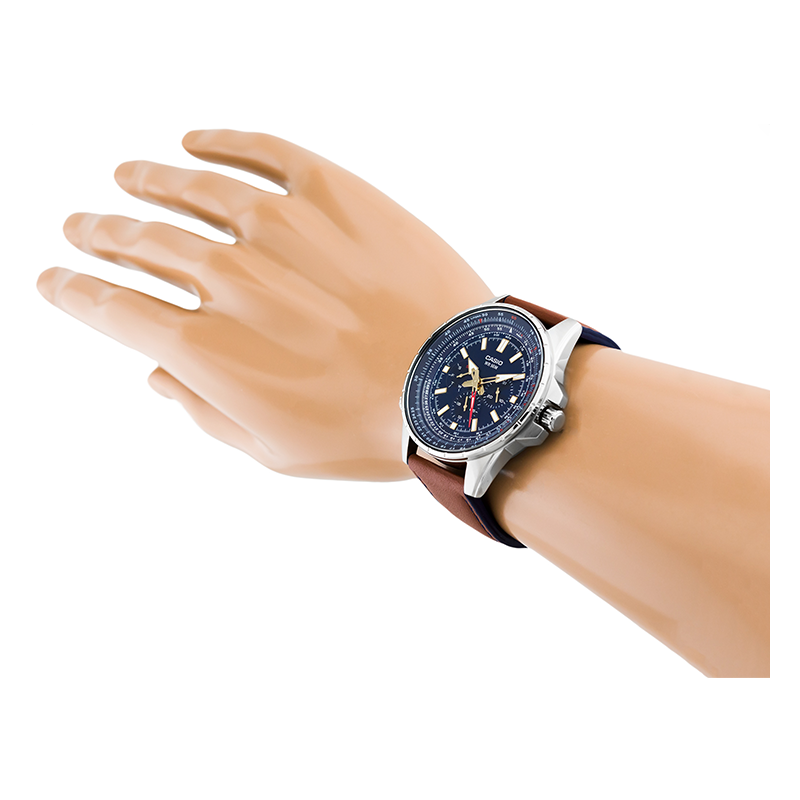 Casio Enticer Sweep Second Leather Belt Watch MTP-SW320L-2AVDF