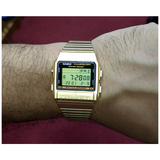 Casio Vintage Data Bank Golden Chain Watch DB-380G-1DF