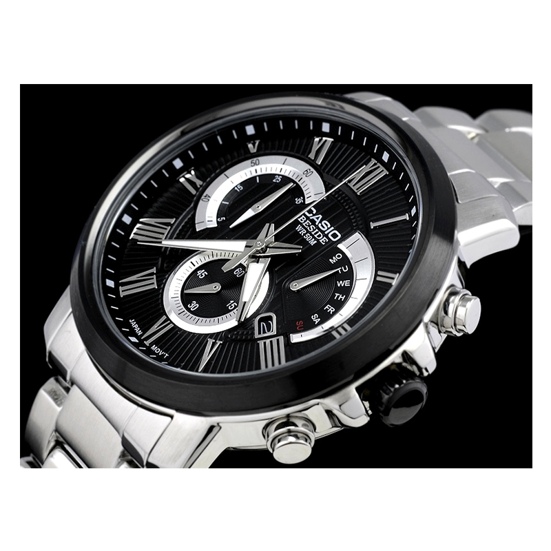 Casio Beside Chronograph Stainless Steel Chain Watch BEM-506CD-1AVDF