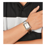 Casio Beside Date Stainless Steel Two Tone Chain Watch BEM-100SG-7AVDF