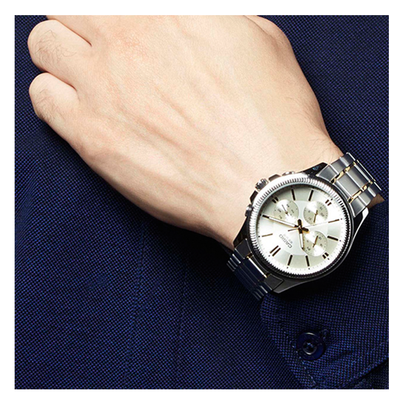 Casio Enticer Multifunction Two Tone Chain Watch MTP-1375SG-9AVDF