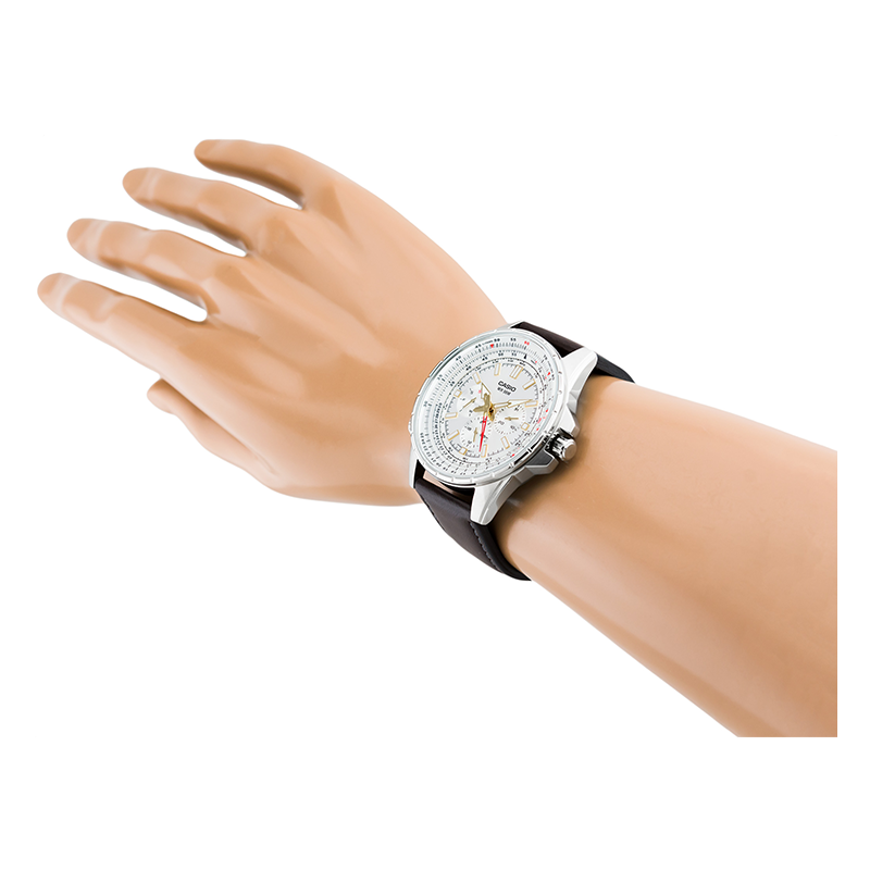 Casio Enticer Sweep Second Leather Belt Watch MTP-SW320L-7AVDF