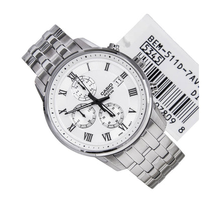 Casio Beside Chronograph Stainless Steel Chain Watch BEM-511D-7AVDF