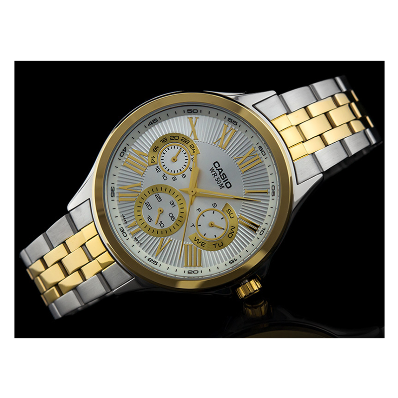 Casio Enticer Multifunction Chain Watch MTP-E308SG-7AVDF