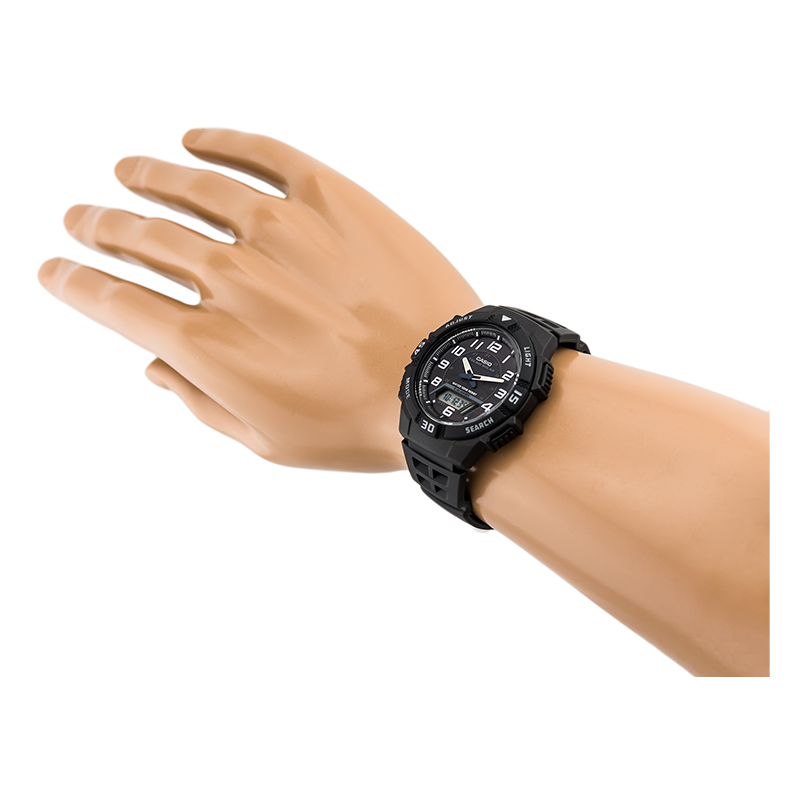 Casio Youth Tough Solar Dual Time Resin Belt Watch AQ-S800W-1BVDF