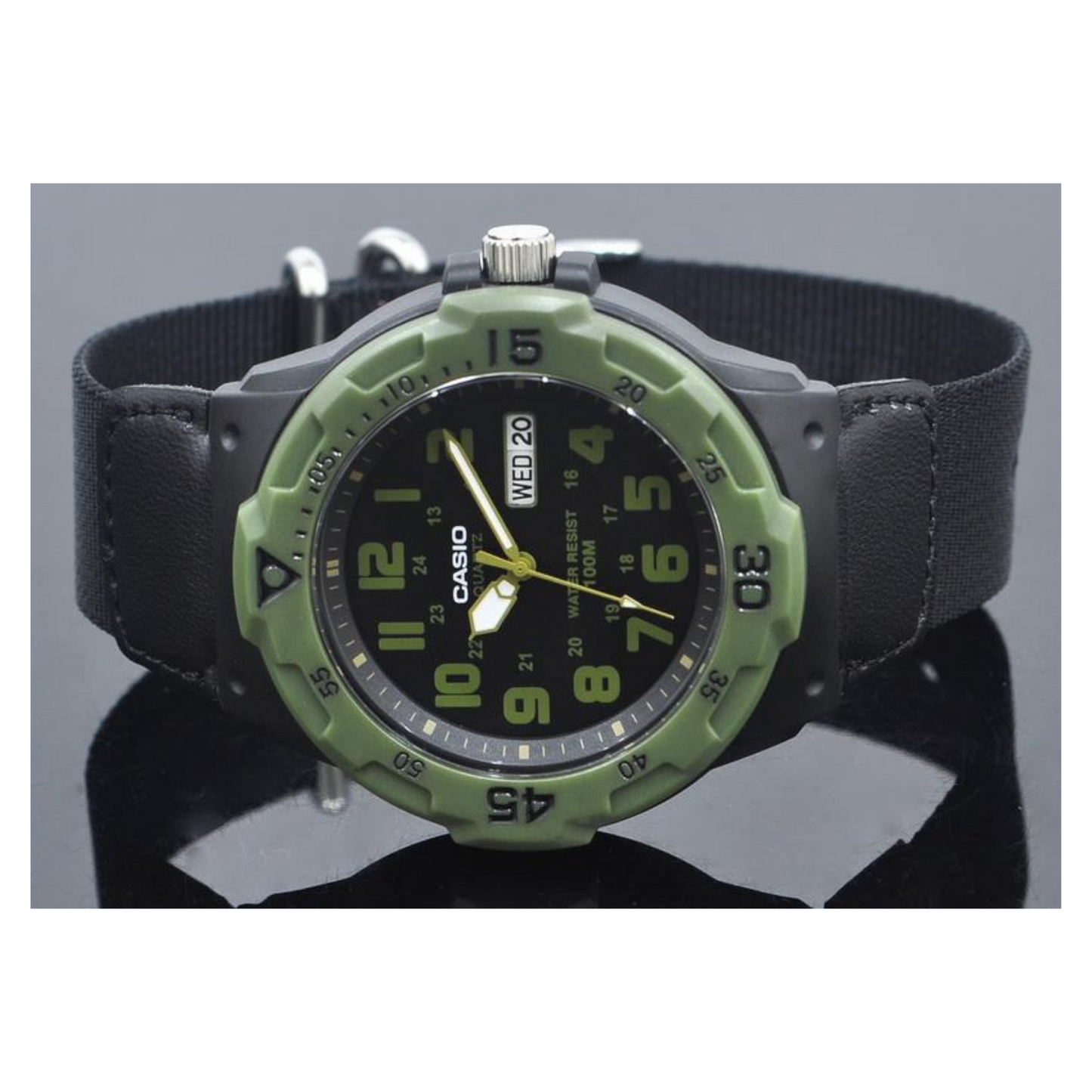 Casio Youth Day Date Nylon Belt Watch MRW-200HB-1BVDF