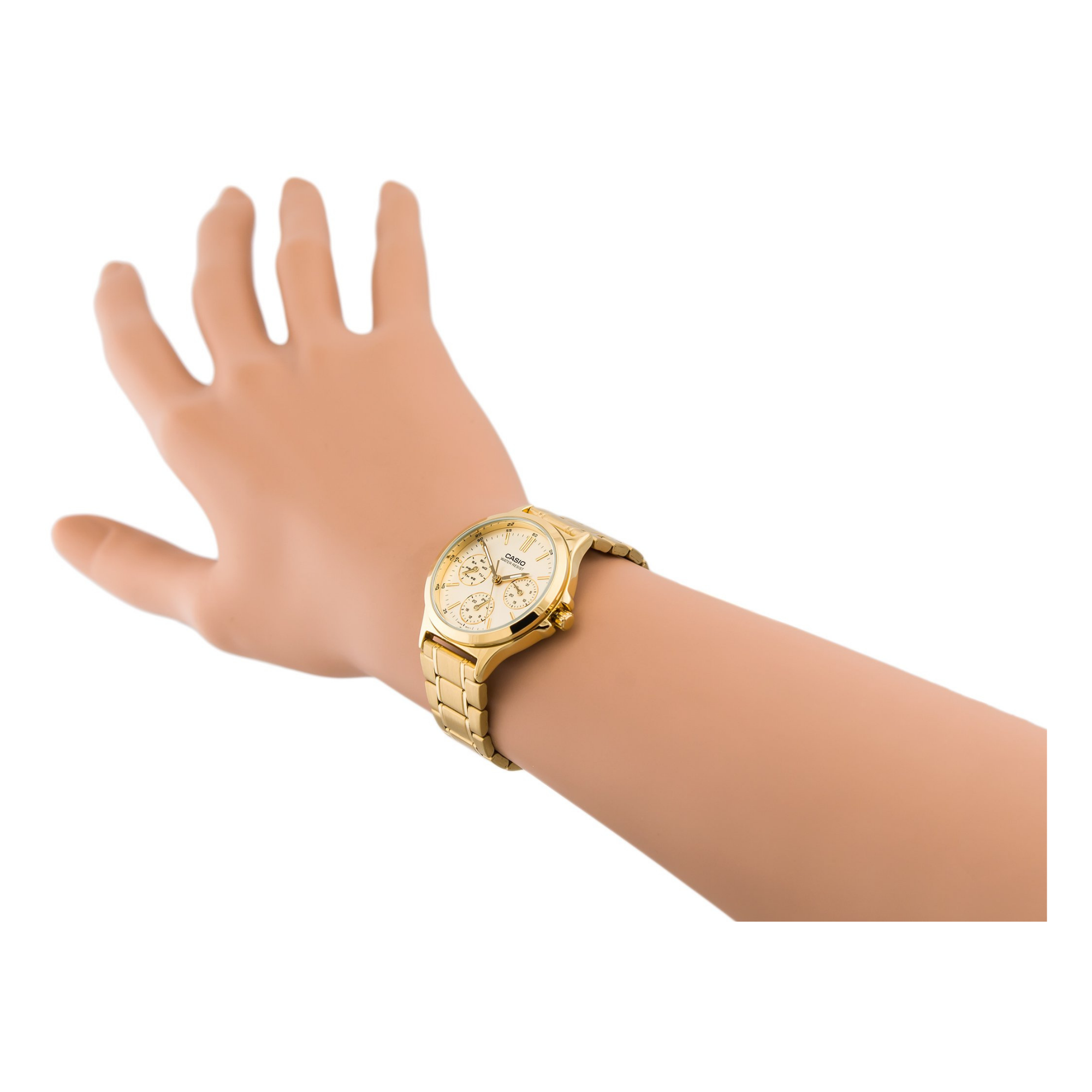 Casio Enticer Multifunction Golden Ladies Chain Watch LTP-V300G-9AUDF