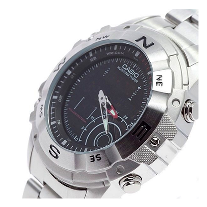 Casio Youth Hunting Timer Stainless Steel Chain Watch AMW-705D-1AVDF