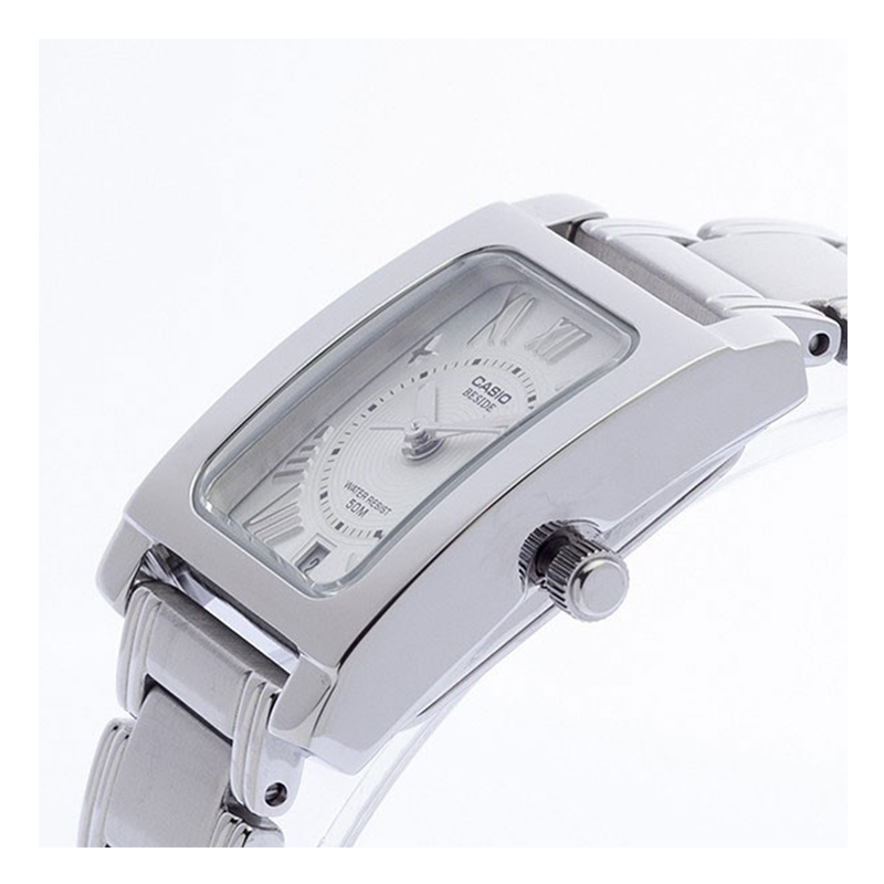 Casio Beside Date Stainless Steel Ladies Chain Watch BEL-100D-7A2VDF