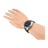 Casio Enticer Dual Time Stainless Steel Leather Belt Watch AMW-830L-1AVDF