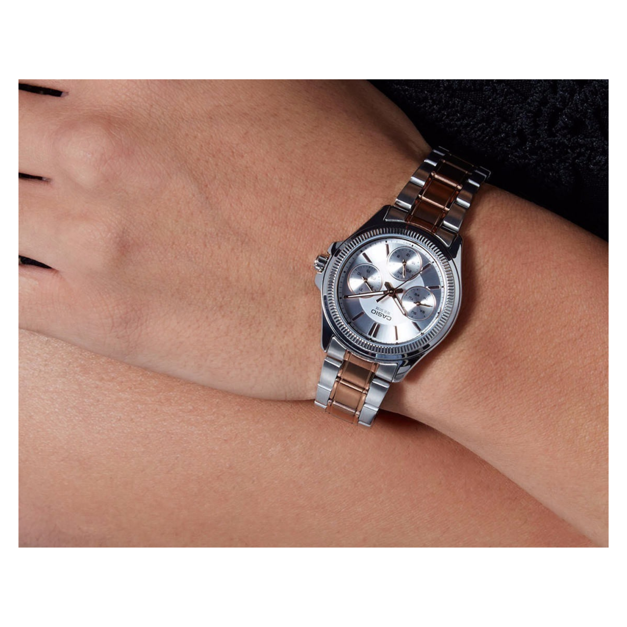 Casio Enticer Multifunction Ladies Chain Watch LTP-2088RG-7AVDF