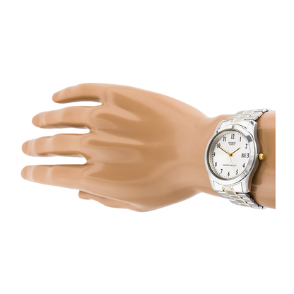Casio Enticer Date Two Tone Chain Watch MTP-1141G-7BRDF
