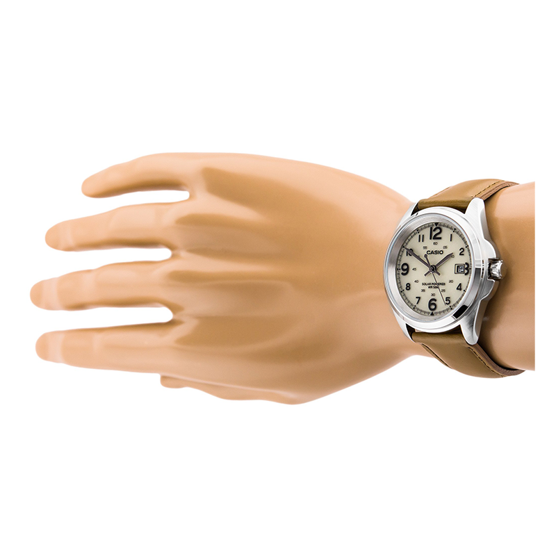 Casio Standard Solar Date Leather Belt Watch MTP-S101L-9BVDF