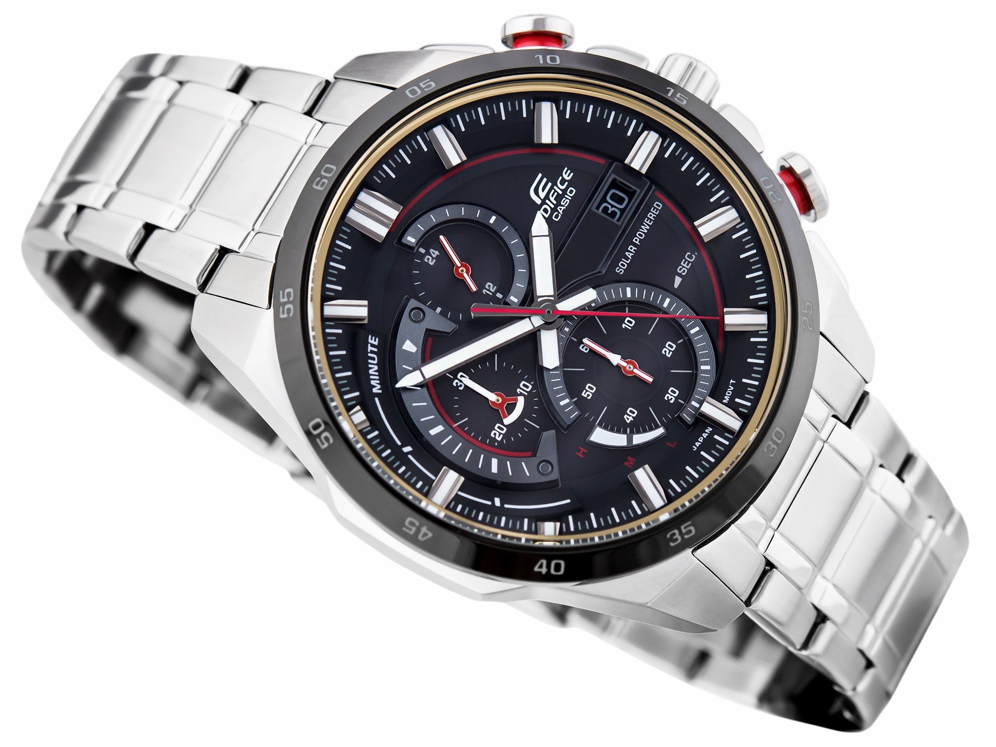 Casio Edifice Solar Chronograph Stainless Steel Chain Watch EQS-600DB-1A4UDF