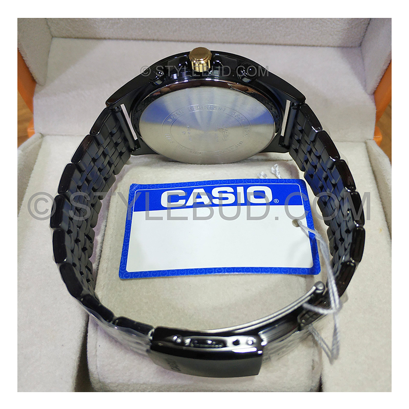 Casio Enticer Multifunction Stainless Steel Black Chain Watch MTP-E303B-1AVDF