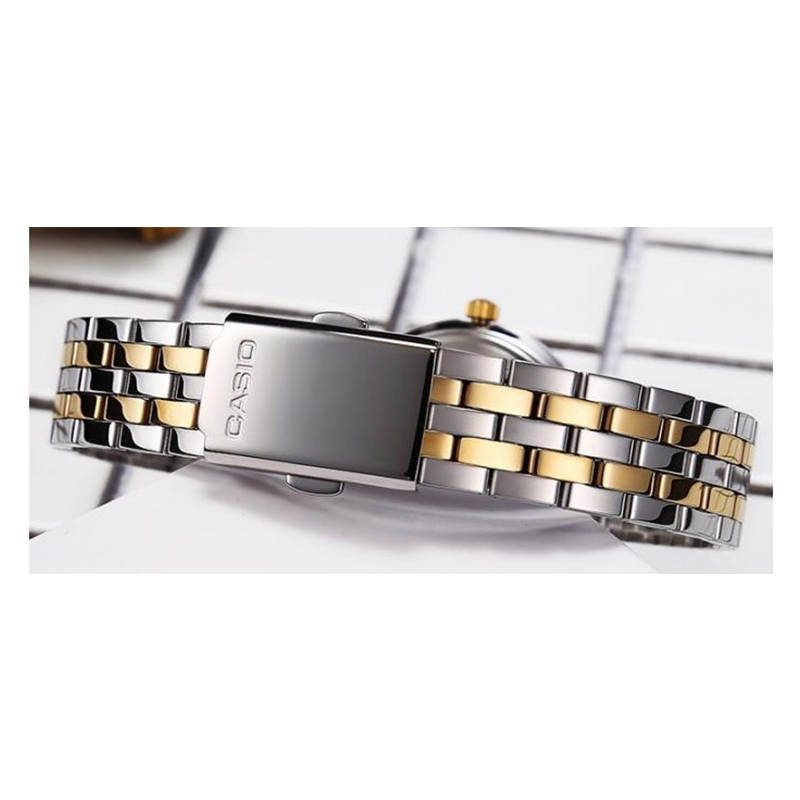 Casio Enticer Two Tone Ladies Chain Watch LTP-E408SG-7AVDF