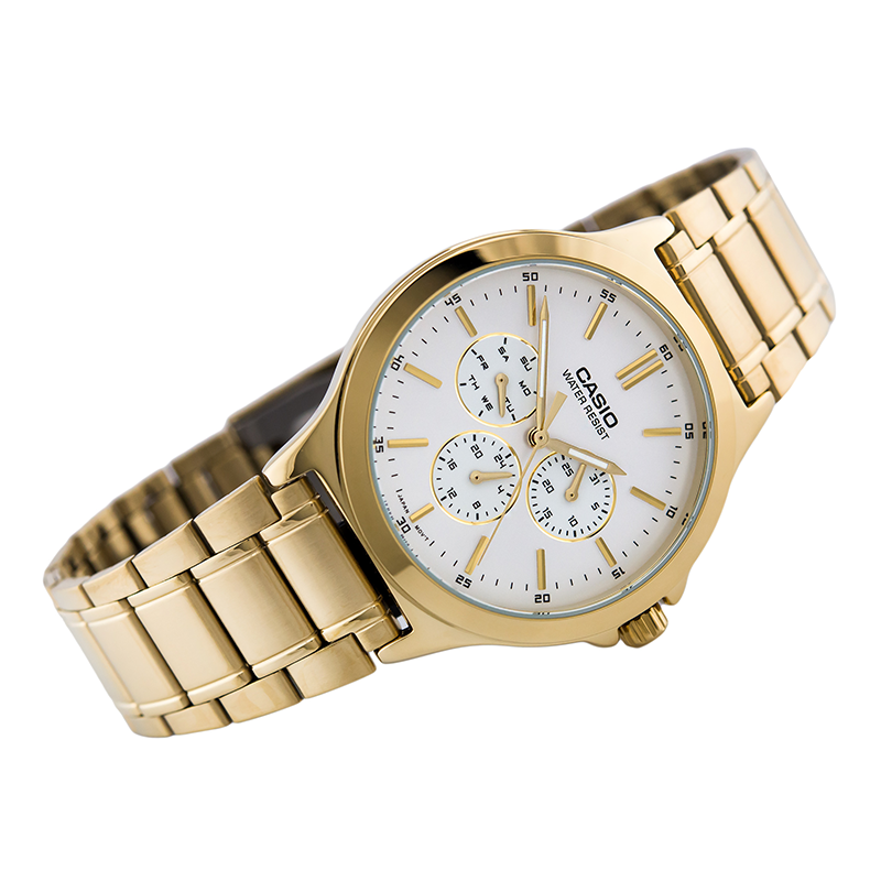 Casio Enticer Multifunction Golden Chain Watch MTP-V300G-7AUDF