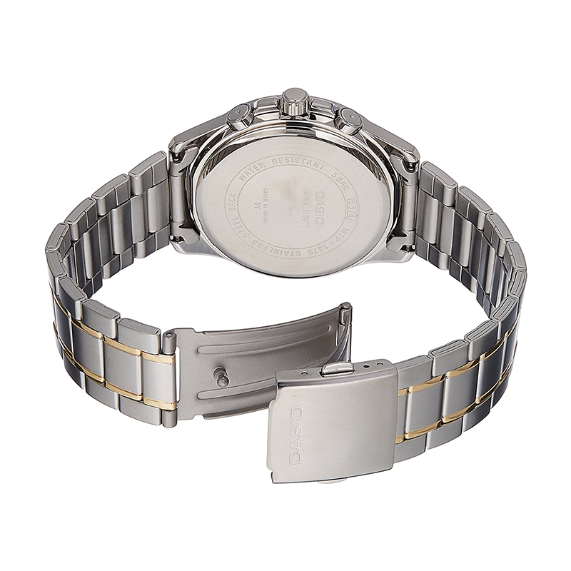 Casio Enticer Multifunction Two Tone Chain Watch MTP-1375SG-9AVDF