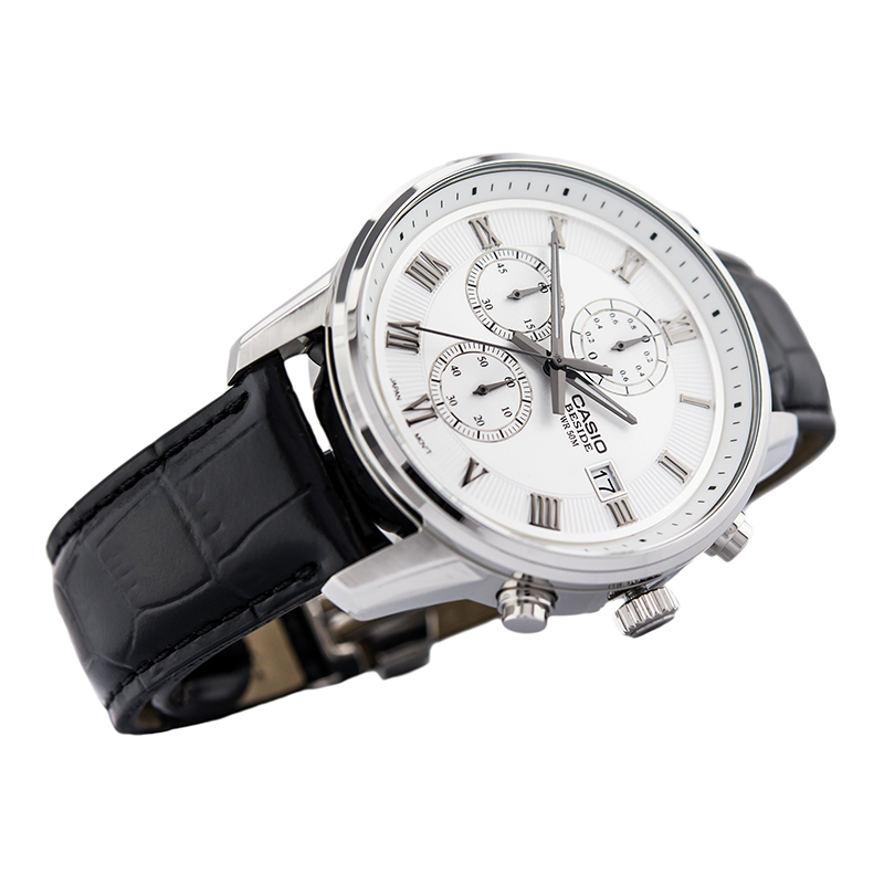 Casio Beside Chronograph Leather Belt Watch BEM-511L-7AVDF