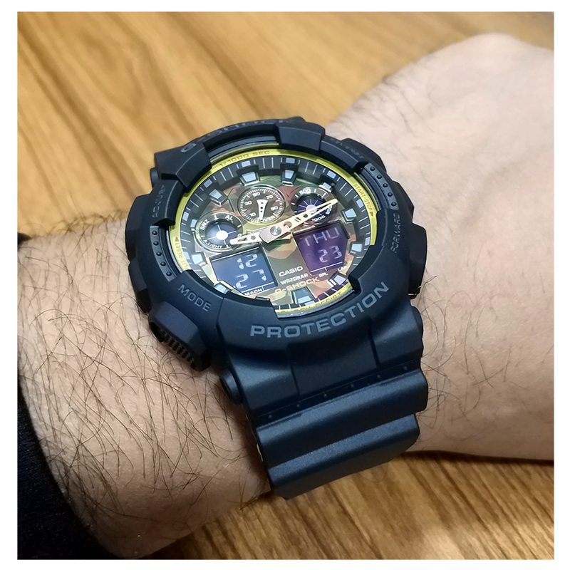 Casio G-Shock Sports Resin Belt Watch GA-100BY-1ADR