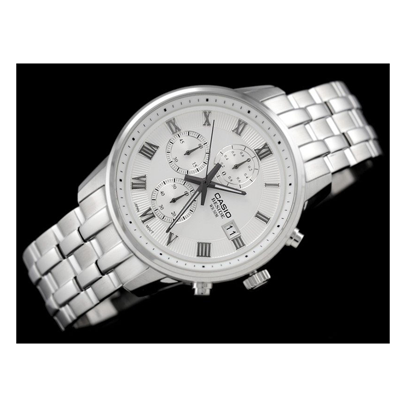 Casio Beside Chronograph Stainless Steel Chain Watch BEM-511D-7AVDF