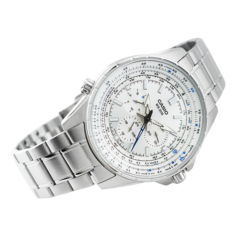 Casio Enticer Sweep Second Stainless Steel Chain Watch MTP-SW320D-7AVDF