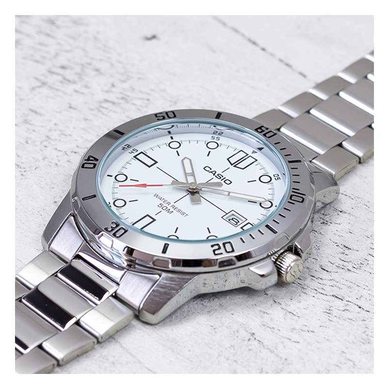 Casio Enticer Date Chain Watch MTP-VD01D-7EVUDF