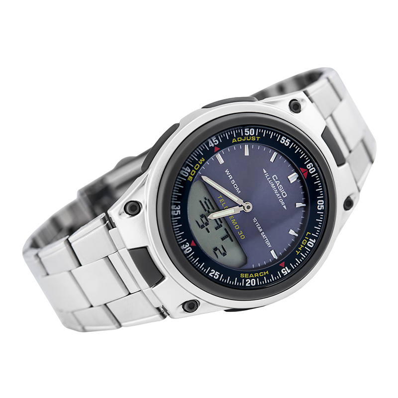 Casio Youth Dual Time Chain Watch AW-80D-2AVDF