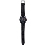 Casio Enticer Day Date Black Leather Belt Watch MTP-1384BL-1A2VDF