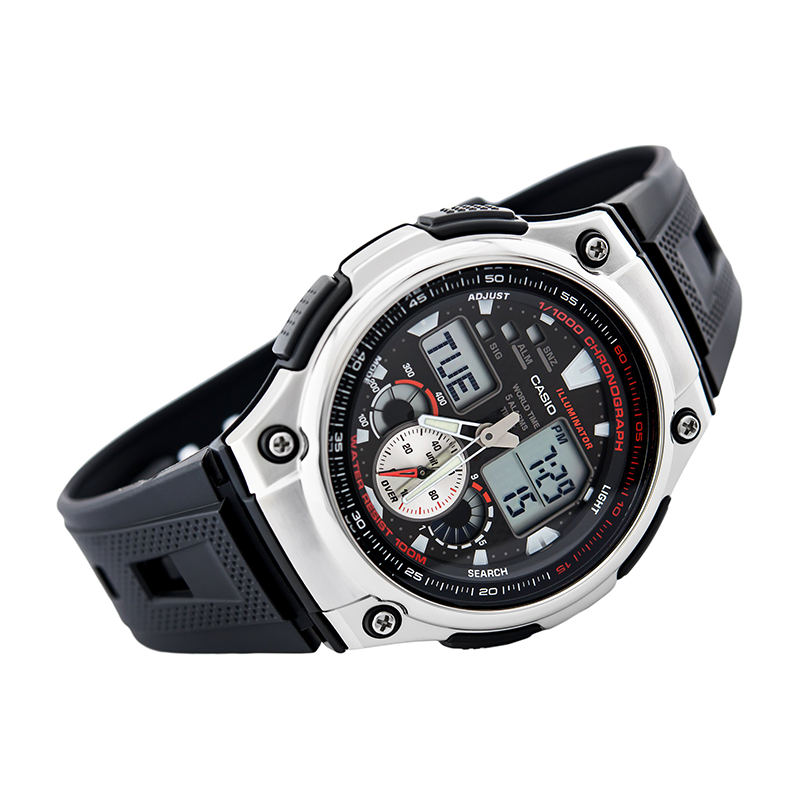 Casio Youth Dual Time Resin Belt Watch AQ-190W-1AVDF