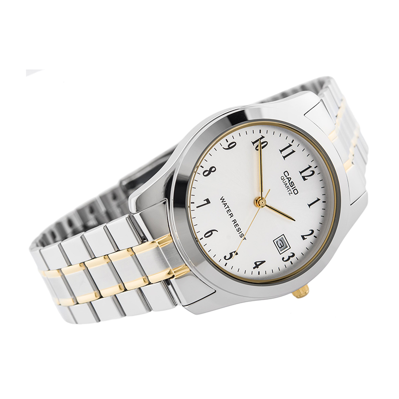 Casio Enticer Date Two Tone Chain Watch MTP-1141G-7BRDF