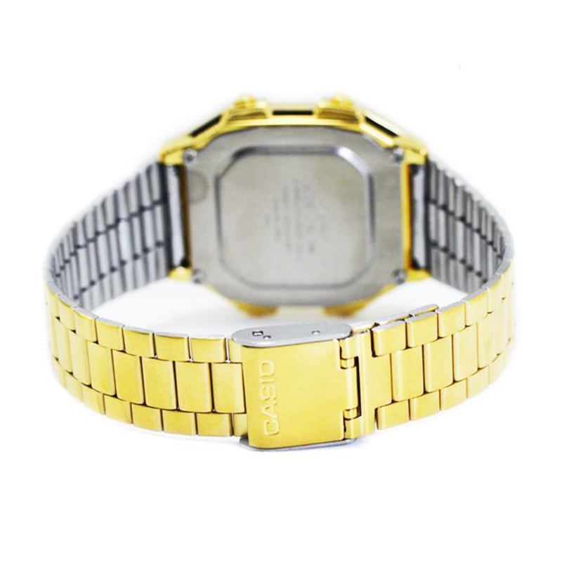 Casio Vintage Dual Time Digital Golden Chain Watch A178WGA-1ADF