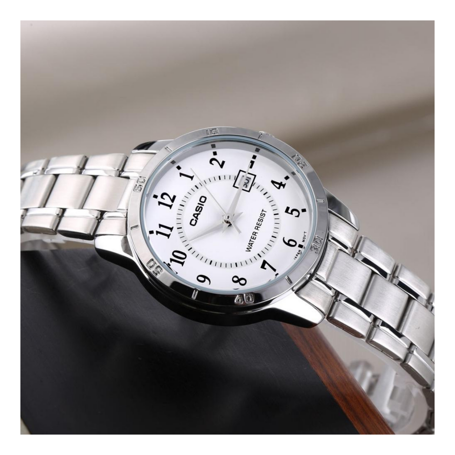 Casio Standard Date Chain Watch MTP-V004D-7BUDF