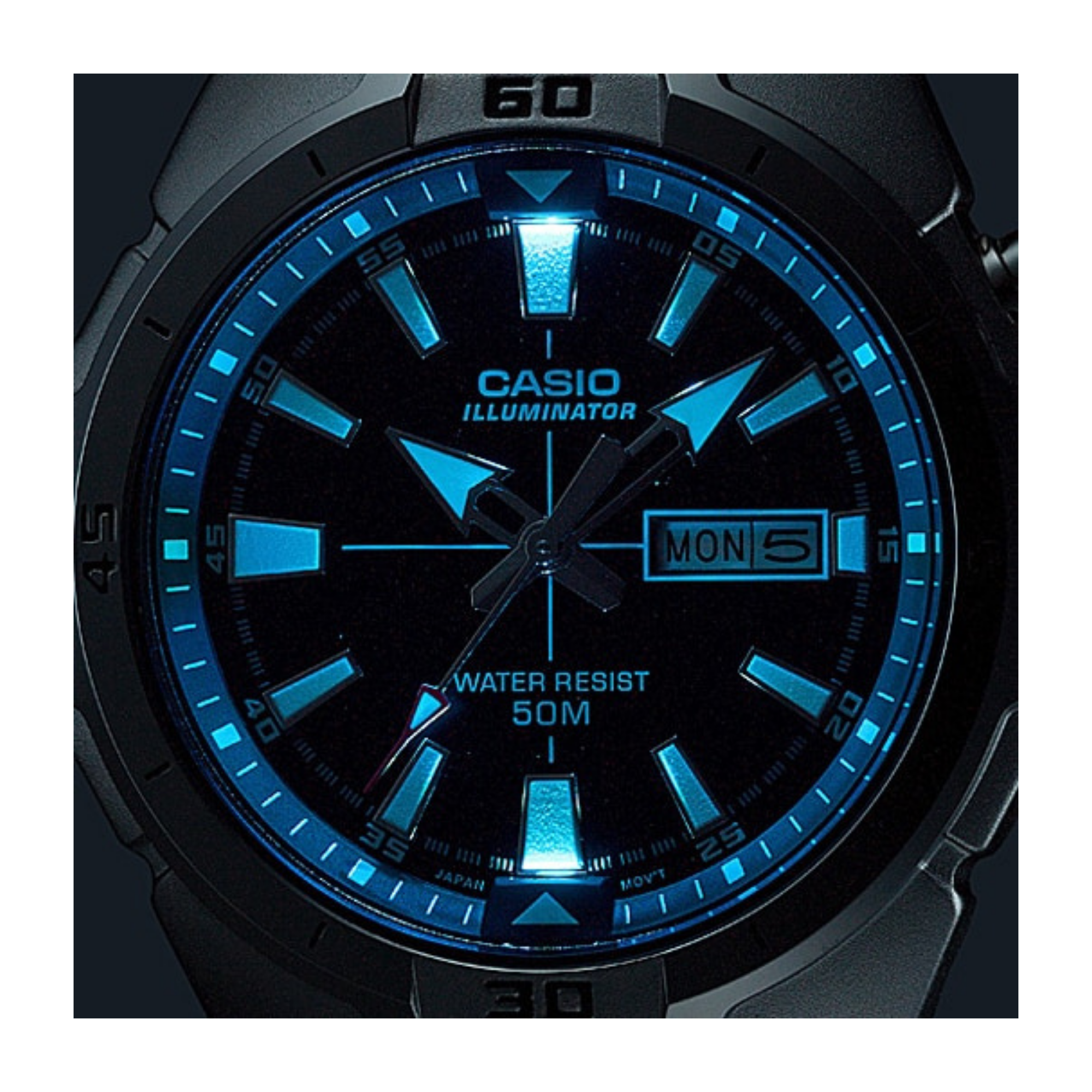 Casio Enticer Day Date Illuminator Chain Watch MTP-E203D-1AVDF