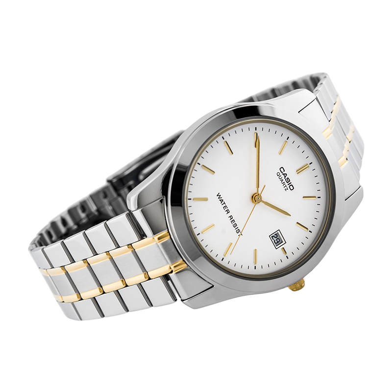 Casio Enticer Date Two Tone Chain Watch MTP-1141G-7ARDF