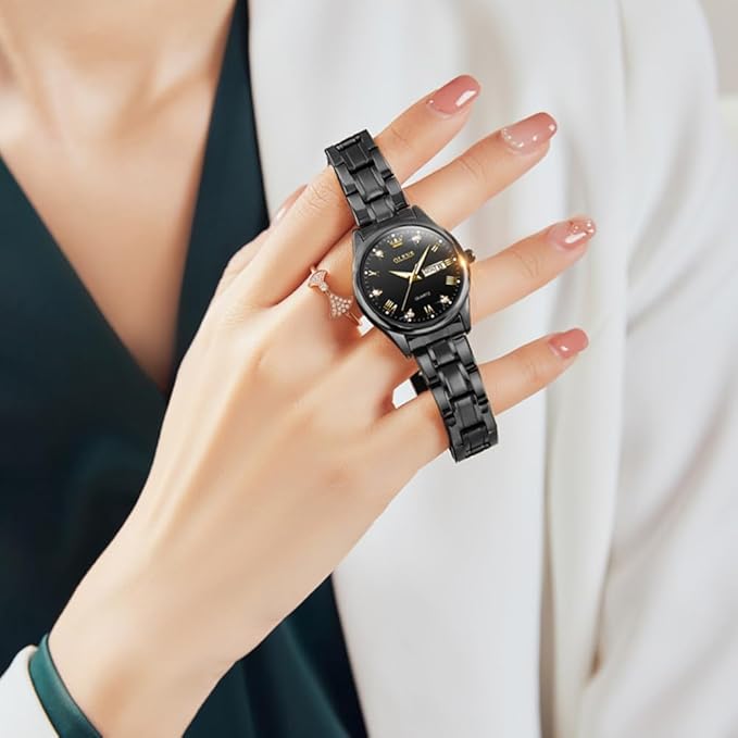 OLEVS 5563 Two-Tone Stainless Steel Analog Watch – Water Resistant