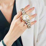 OLEVS 5563 Two-Tone Stainless Steel Analog Watch – Water Resistant