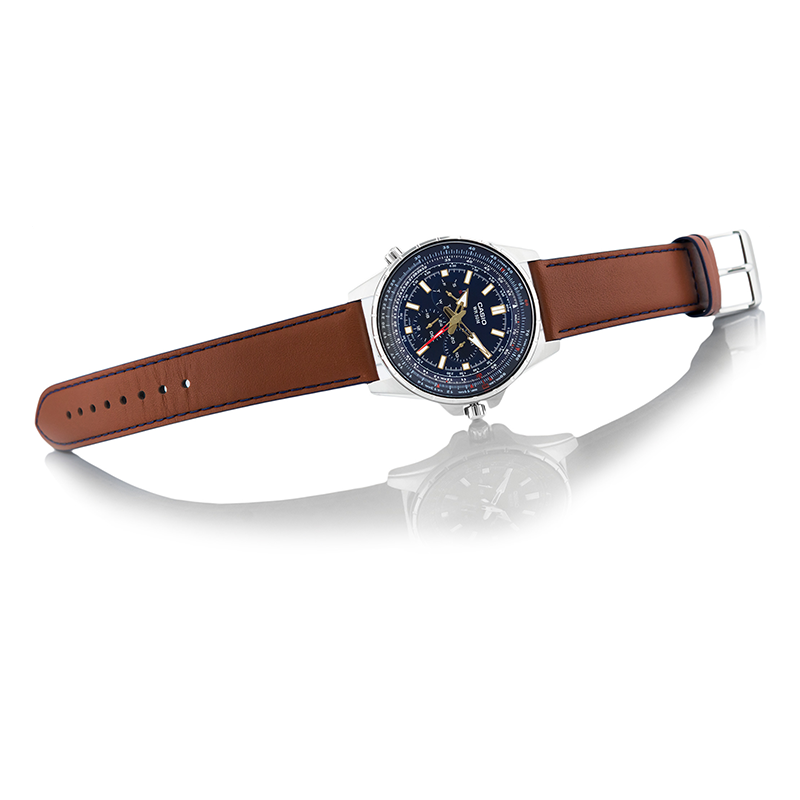 Casio Enticer Sweep Second Leather Belt Watch MTP-SW320L-2AVDF