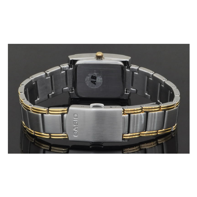 Casio Beside Date Stainless Steel Two Tone Ladies Chain Watch BEL-100SG-7AVDF