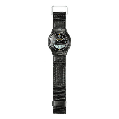 Casio Youth Dual Time Nylon Belt Watch AW-80V-1BVDF