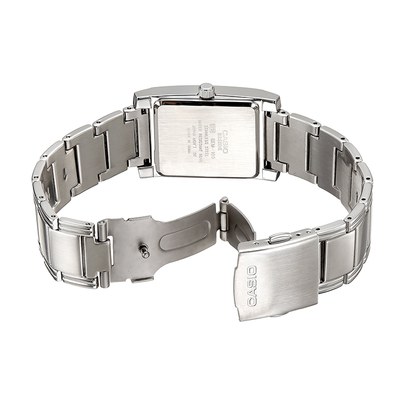 Casio Beside Date Stainless Steel Chain Watch BEM-100D-7AVDF