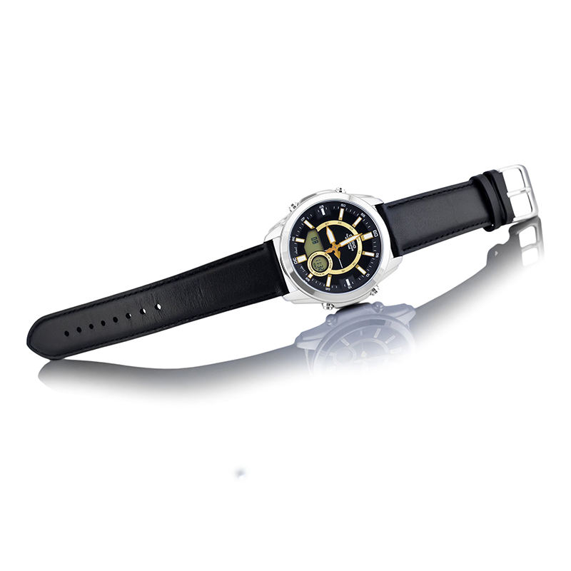 Casio Enticer Dual Time Multifunction Leather Belt Watch AMW-810L-1AVDF