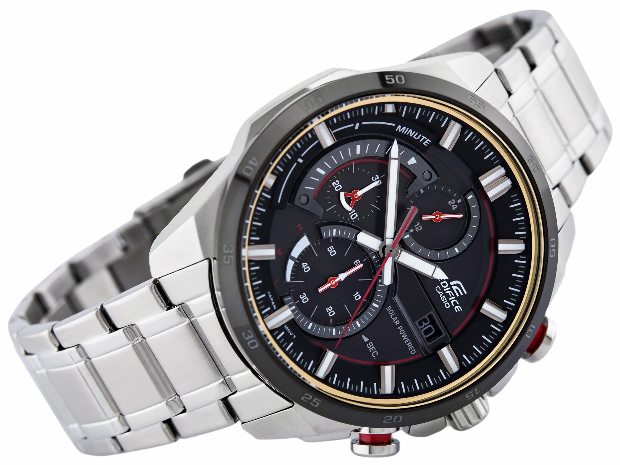 Casio Edifice Solar Chronograph Stainless Steel Chain Watch EQS-600DB-1A4UDF